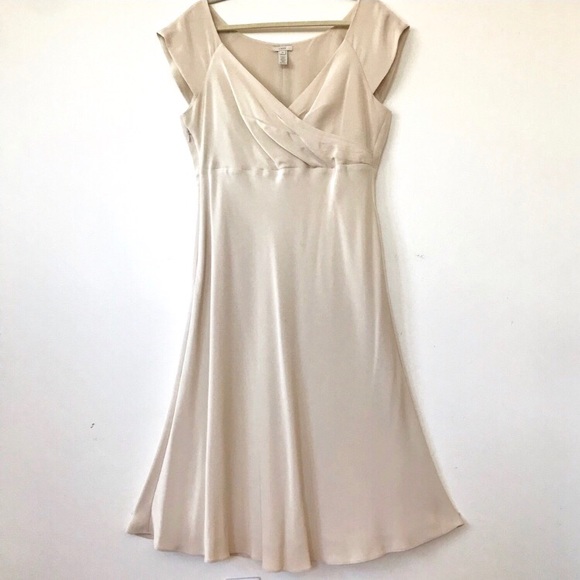 J. Crew Dresses & Skirts - J. CREW Silk Dress Mid-Calf Cream  14